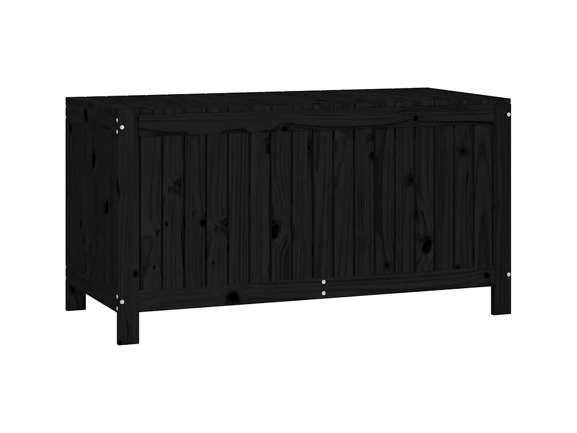 Boîte de rangement de jardin Noir 121x55x64 Bois massif pin
