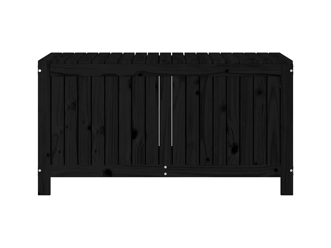 Boîte de rangement de jardin Noir 121x55x64 Bois massif pin