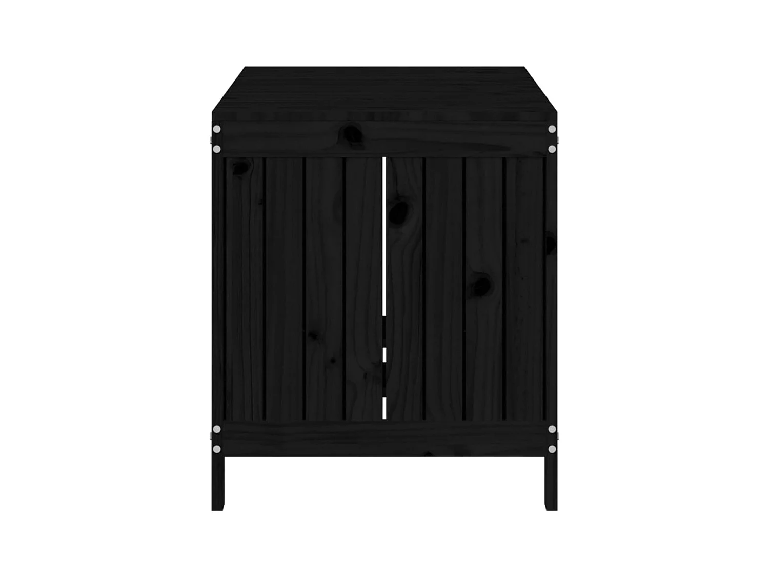 Boîte de rangement de jardin Noir 121x55x64 Bois massif pin
