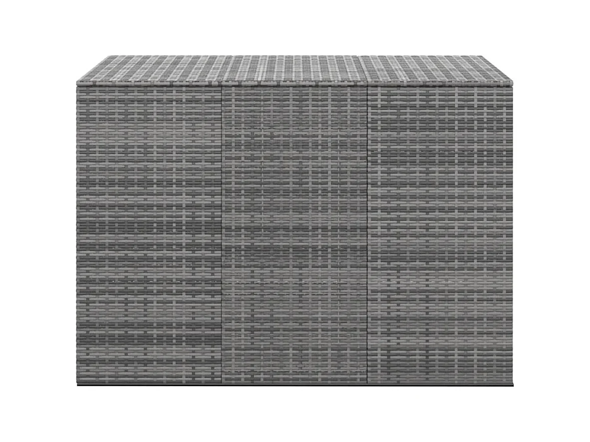 Boîte à coussins de jardin Résine tressée 145x100x103 Gris
