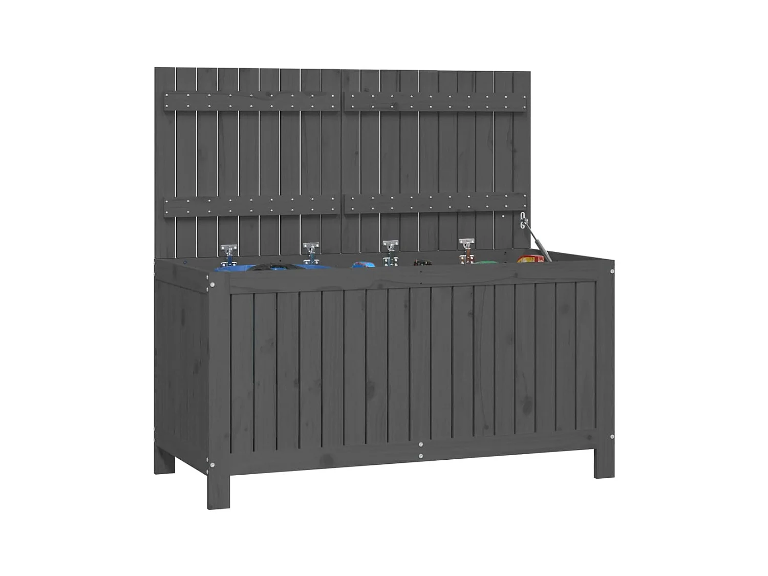Boîte de rangement de jardin Gris 121x55x64 Bois de pin