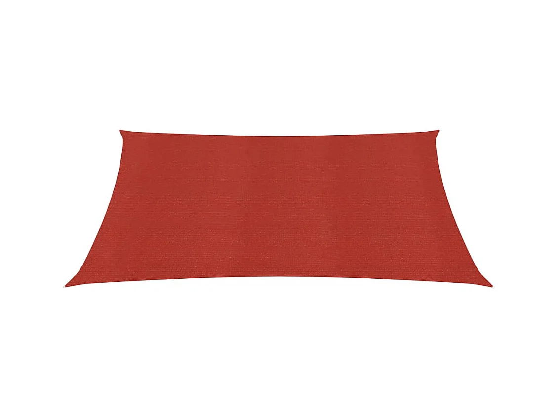 Voile d'ombrage 160 g-m² Rouge 2,5x2,5 m PEHD