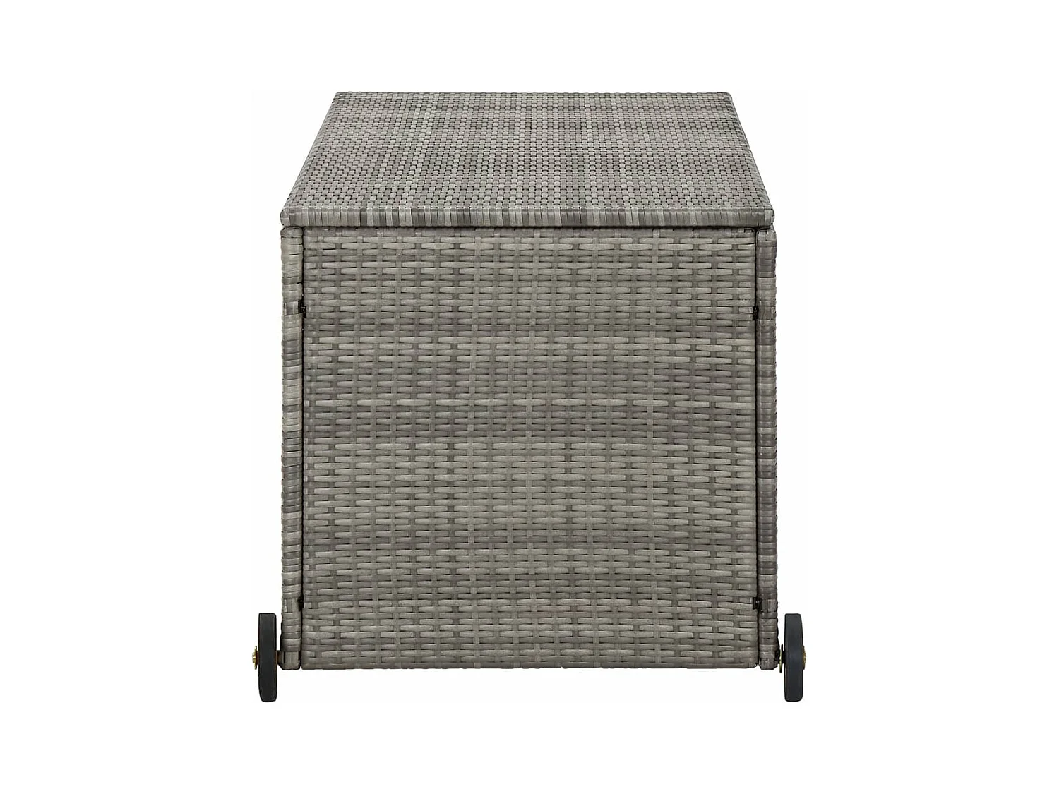 Boîte de rangement de jardin Gris clair 120x65x61 Rotin