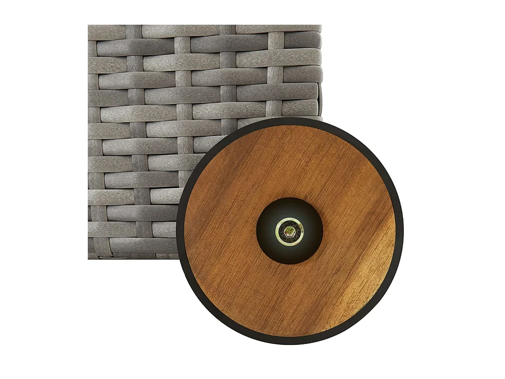 Boîte de rangement de jardin Gris clair 120x65x61 Rotin