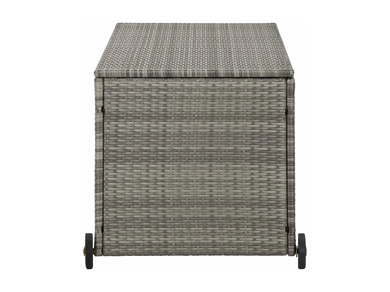 Boîte de rangement de jardin Gris clair 120x65x61 Rotin