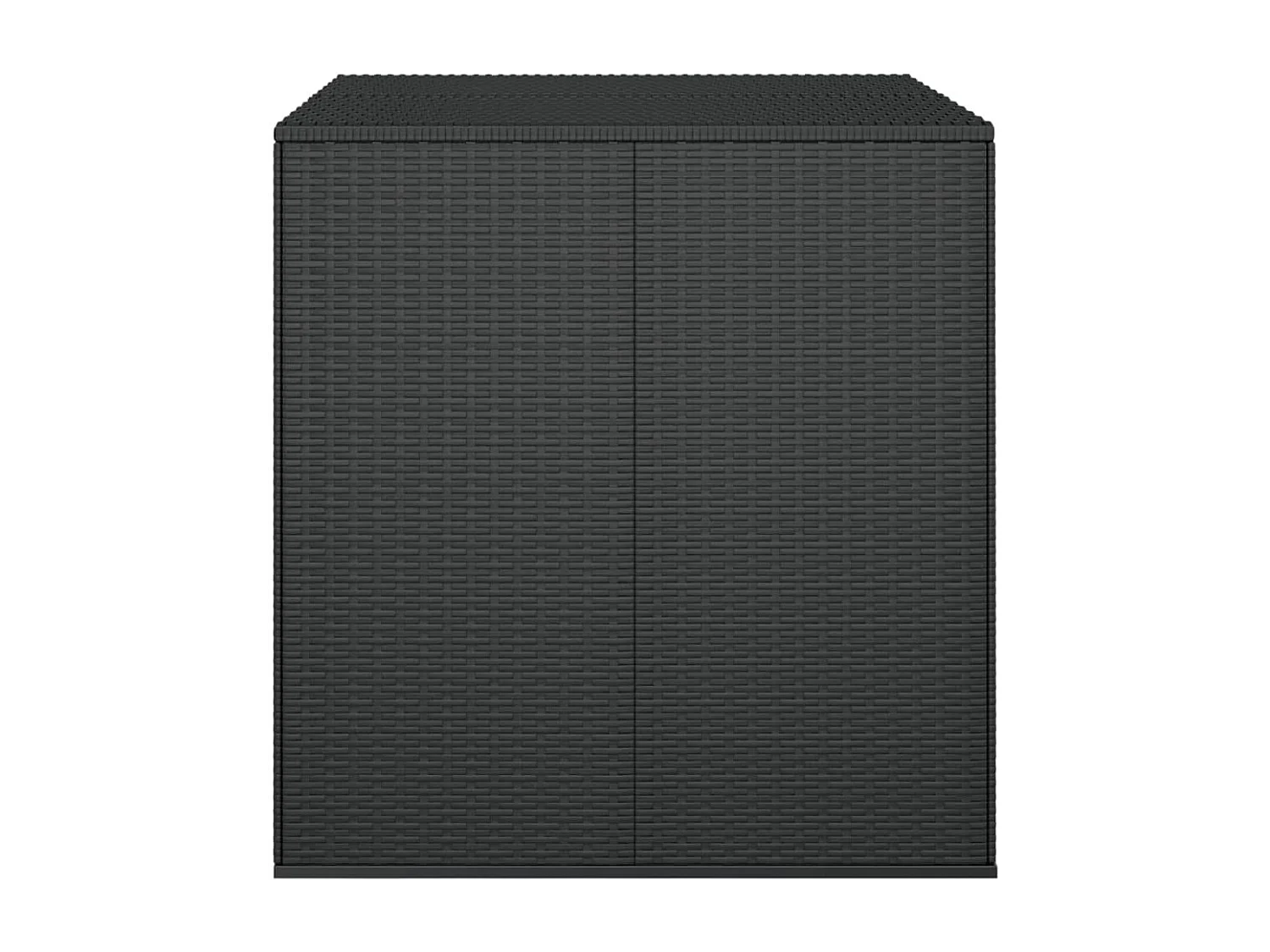 Boîte à coussins de jardin Résine tressée 100x97,5x104 Noir