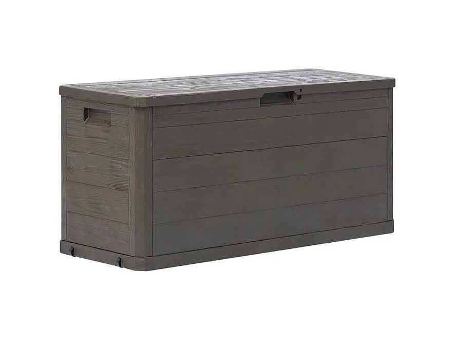 Coffre de rangement plastique marron Nited 117cm