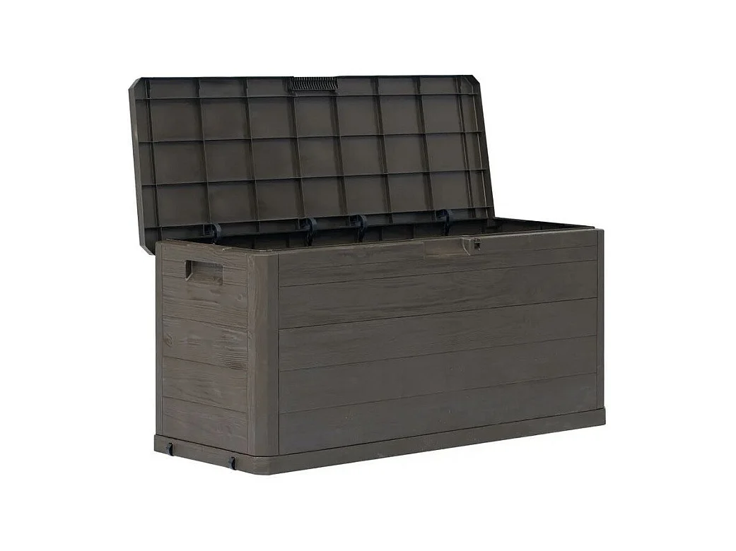 Coffre de rangement plastique marron Nited 117cm