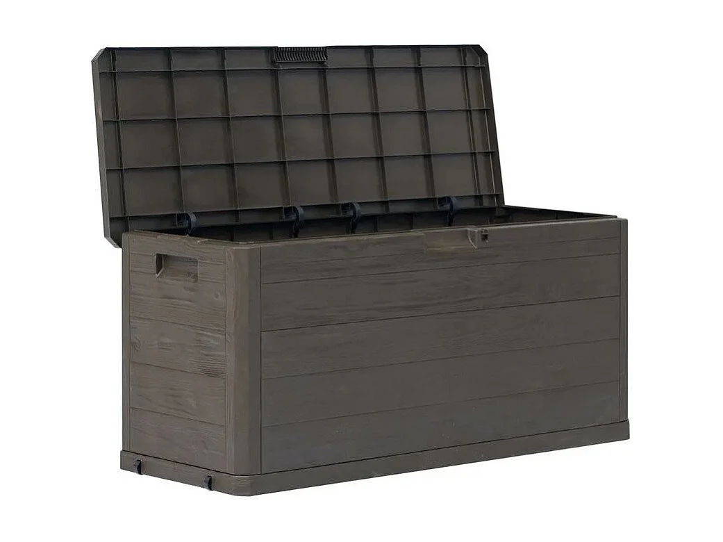 Coffre de rangement plastique marron Nited 117cm