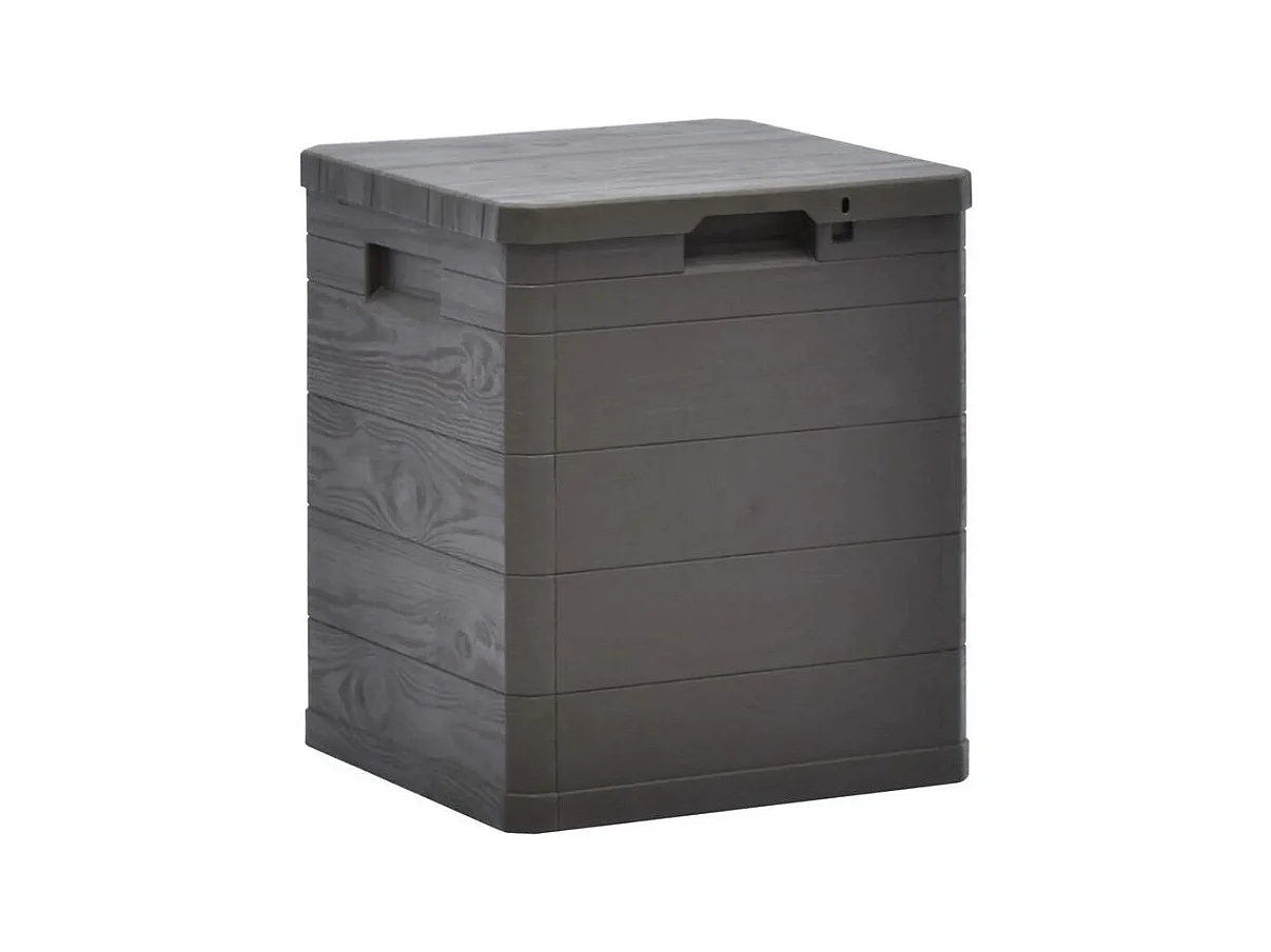 Coffre de rangement plastique marron Nited 42cm