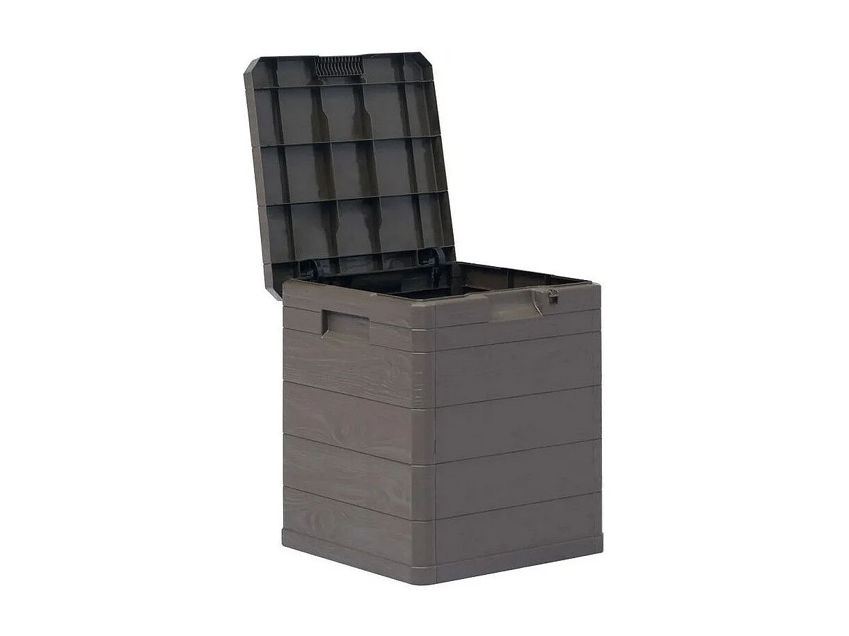 Coffre de rangement plastique marron Nited 42cm