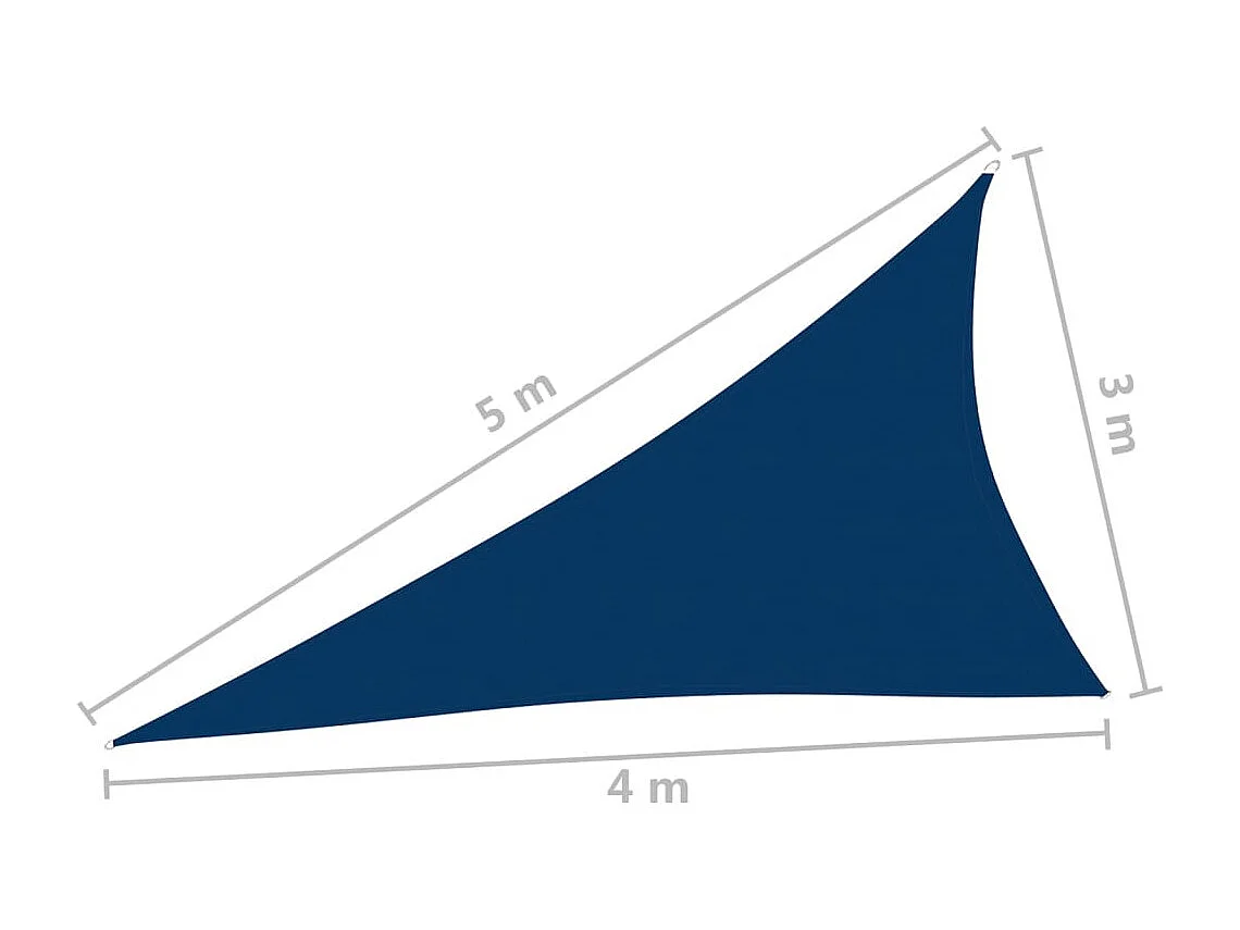 Voile de parasol Tissu Oxford triangulaire 3x4x5 m Bleu