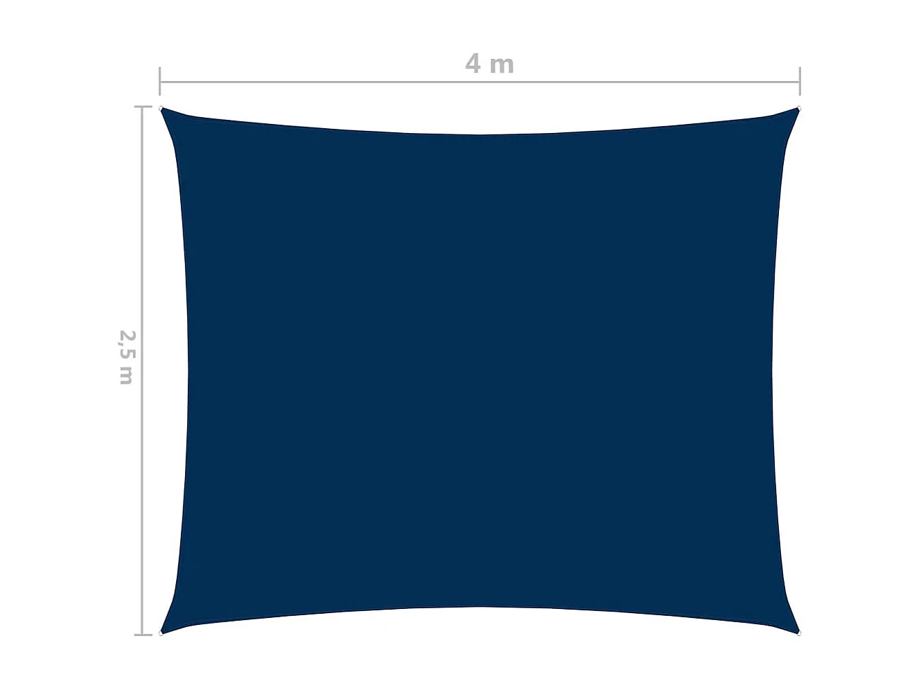Voile de parasol Tissu Oxford rectangulaire 2,5x4 m Bleu