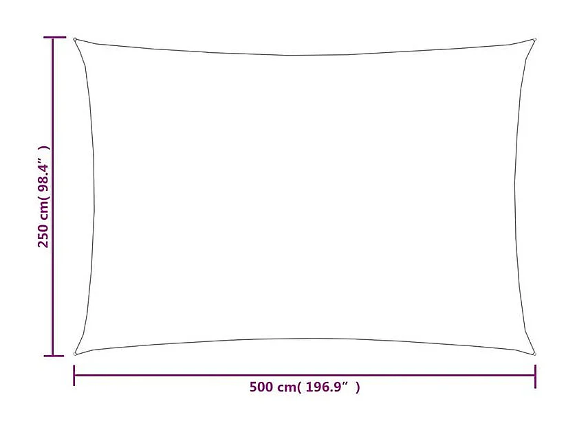 Voile d'ombrage 160 g-m² rectangulaire vert clair 2,5x5 m PEHD