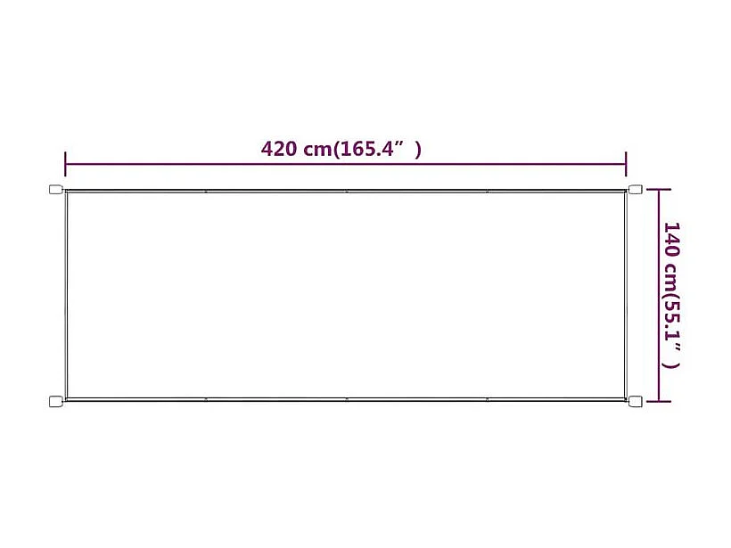 Auvent vertical Taupe 140x420 Tissu oxford