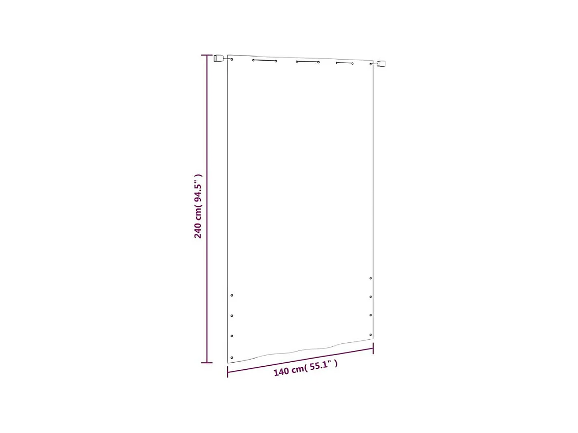 Écran de balcon Vert clair 140x240 Tissu Oxford