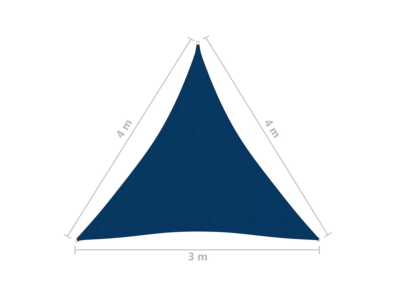 Voile de parasol Tissu Oxford triangulaire 3x4x4 m Bleu