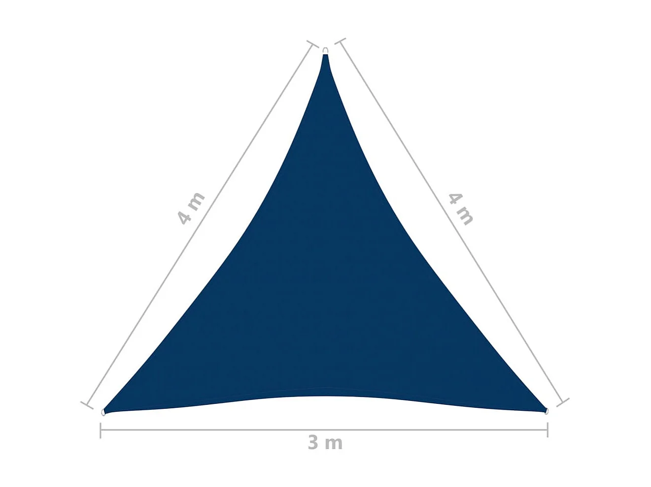Voile de parasol Tissu Oxford triangulaire 3x4x4 m Bleu
