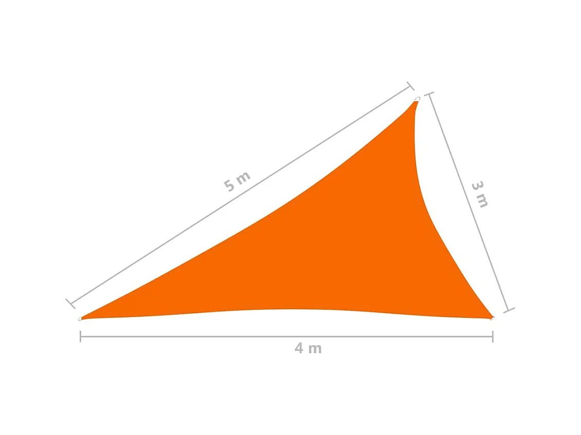 Voile de parasol Tissu Oxford triangulaire 3x4x5 m Orange