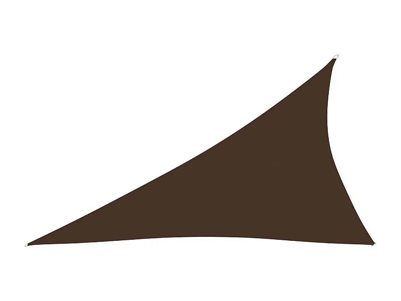 Voile de parasol Tissu Oxford triangulaire 3x4x5 m Marron