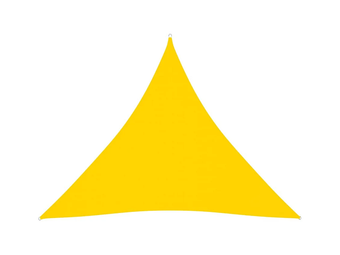 Voile de parasol Tissu Oxford triangulaire 4,5x4,5x4,5 m Jaune