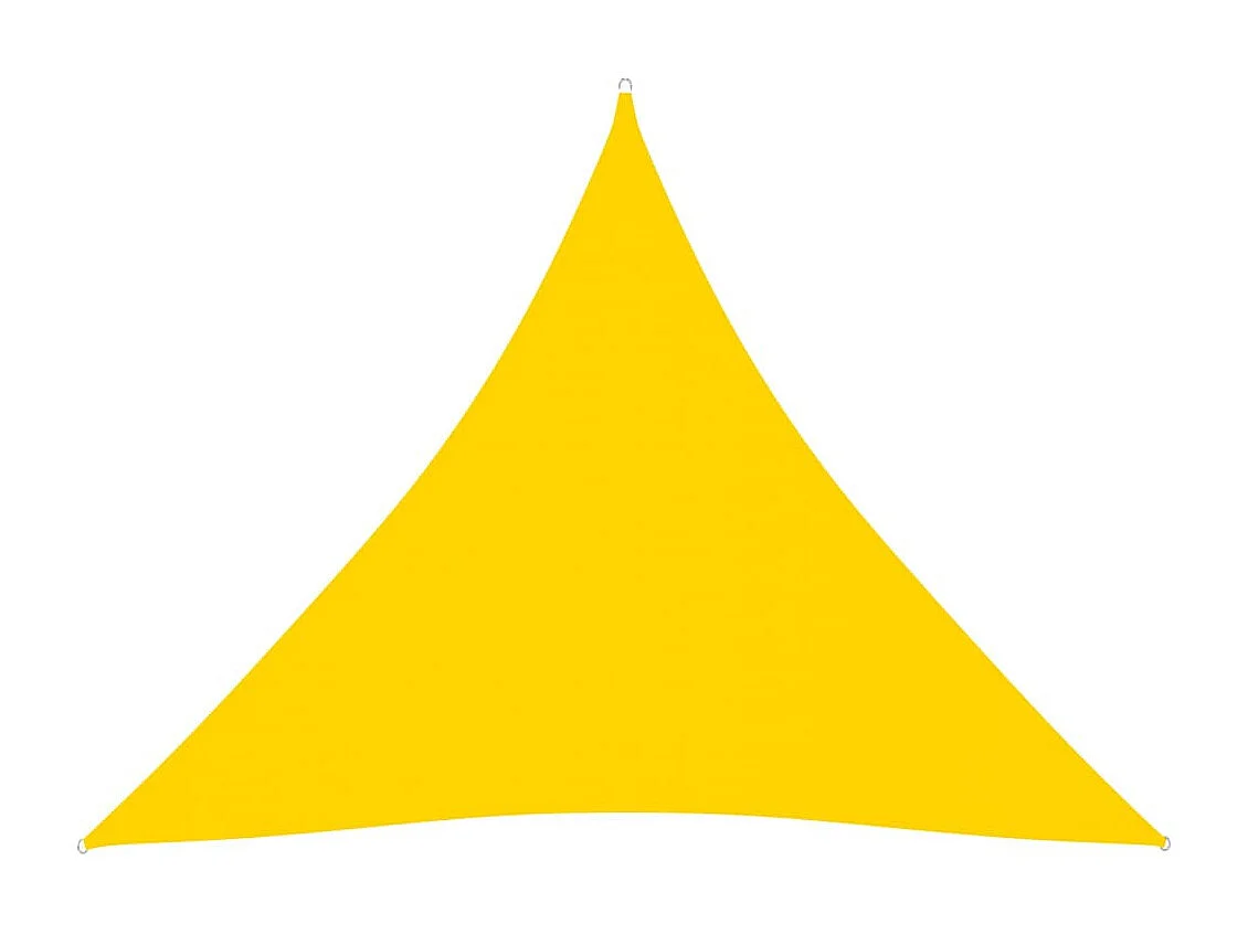 Voile de parasol Tissu Oxford triangulaire 4,5x4,5x4,5 m Jaune