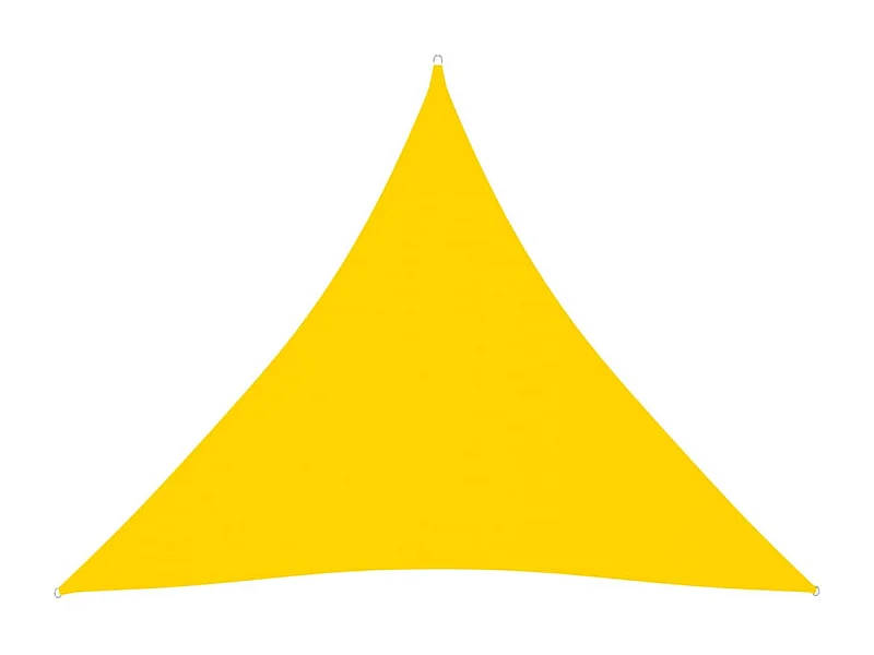 Voile de parasol Tissu Oxford triangulaire 4,5x4,5x4,5 m Jaune