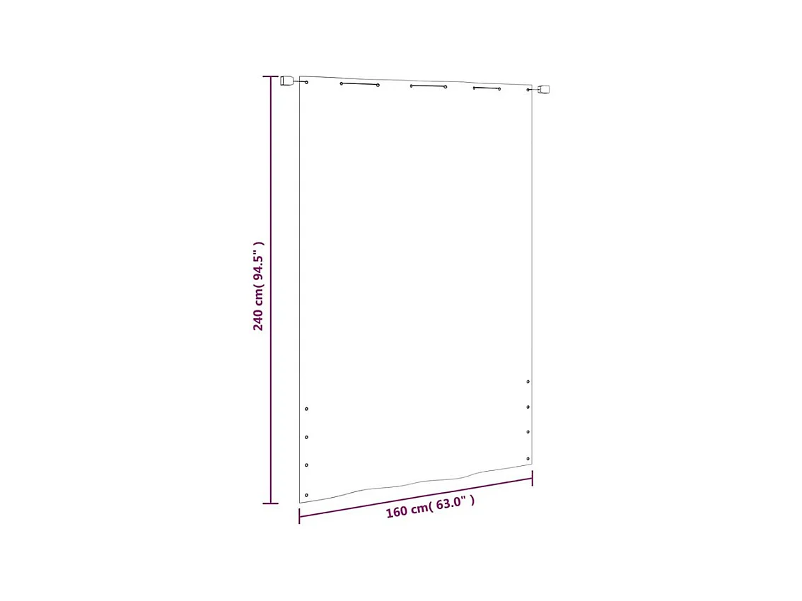 Écran de balcon Vert clair 160x240 Tissu Oxford