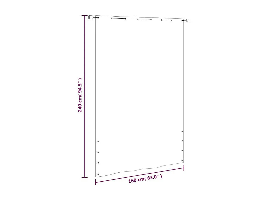 Écran de balcon Vert clair 160x240 Tissu Oxford