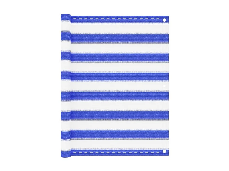 Écran de balcon Bleu et blanc 90x300 PEHD