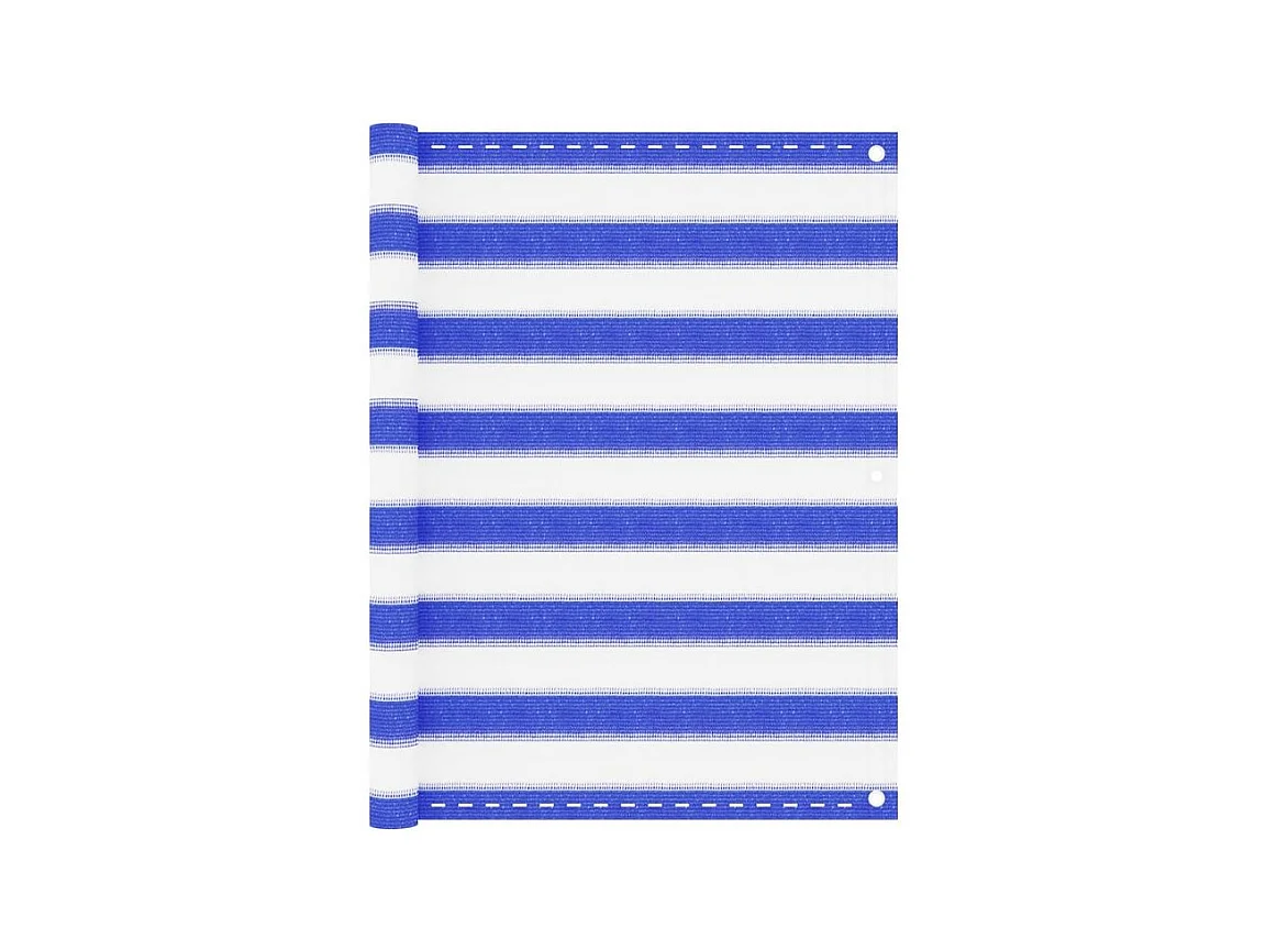 Écran de balcon Bleu et blanc 90x300 PEHD