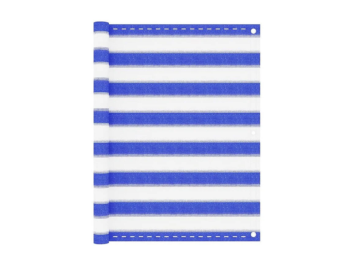 Écran de balcon Bleu et blanc 90x300 PEHD