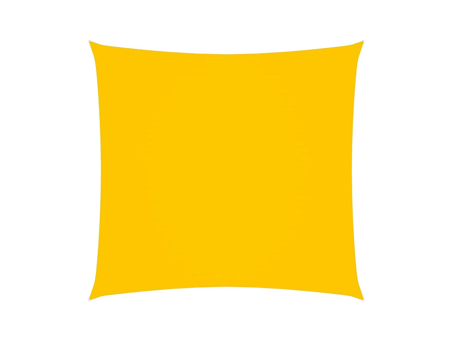 Voile de parasol Tissu Oxford carré 4x4 m Jaune