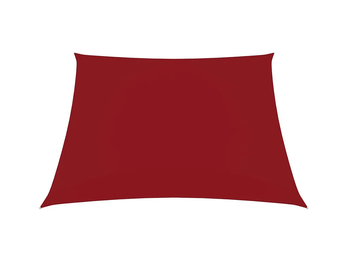 Voile de parasol Tissu Oxford carré 3,6x3,6 m Rouge