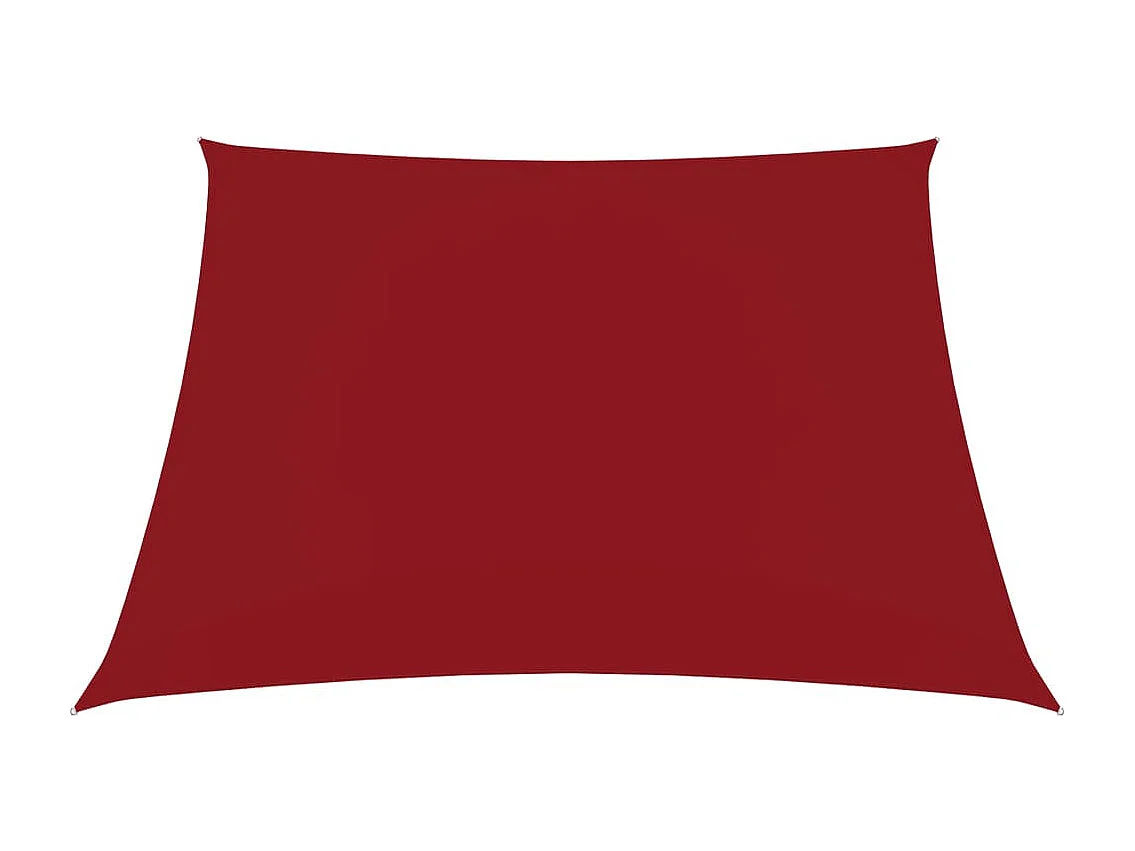 Voile de parasol Tissu Oxford carré 3,6x3,6 m Rouge
