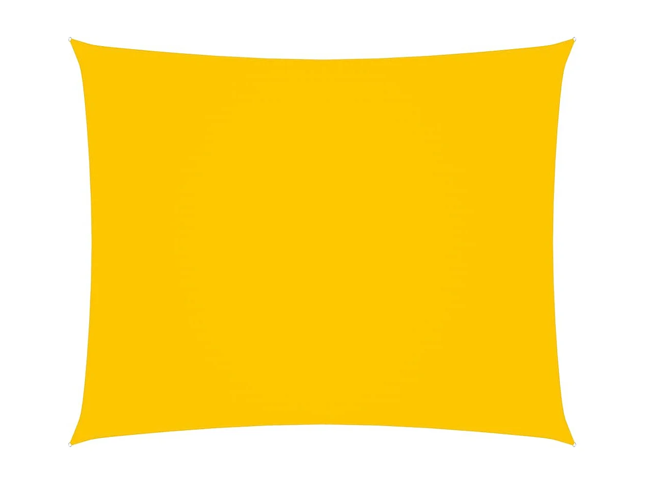 Voile de parasol Tissu Oxford rectangulaire 3x4,5 m Jaune