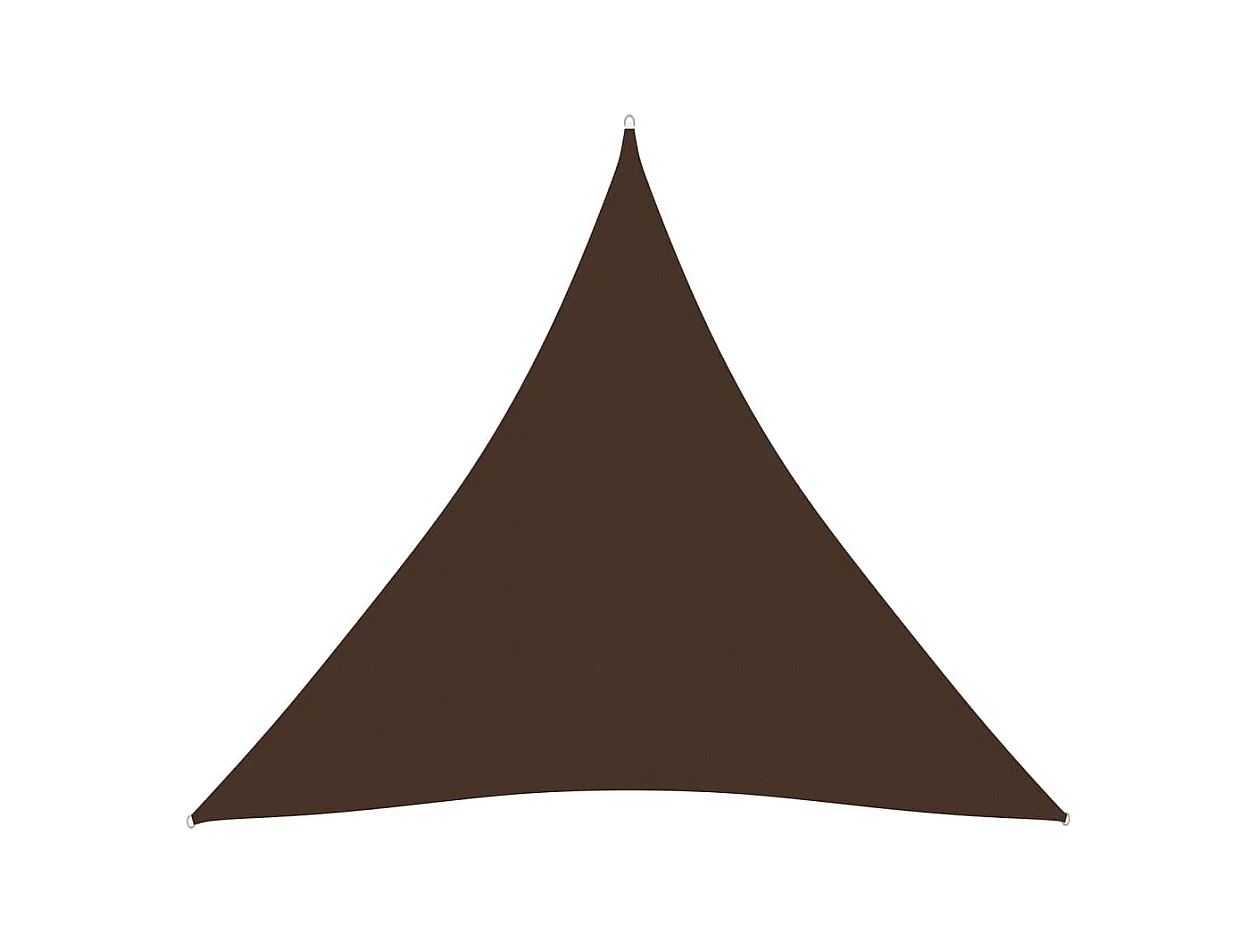 Voile de parasol Tissu Oxford triangulaire 3x3x3 m Marron