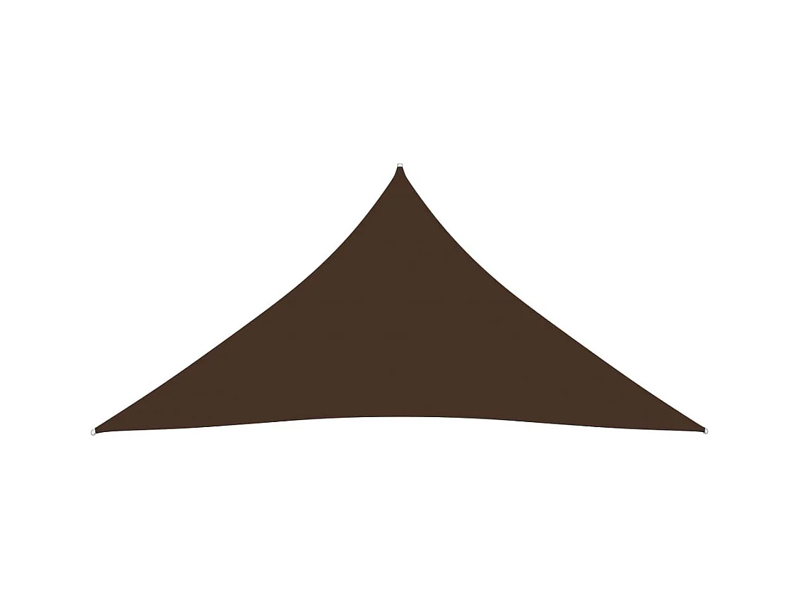 Voile de parasol Tissu Oxford triangulaire 3x3x3 m Marron