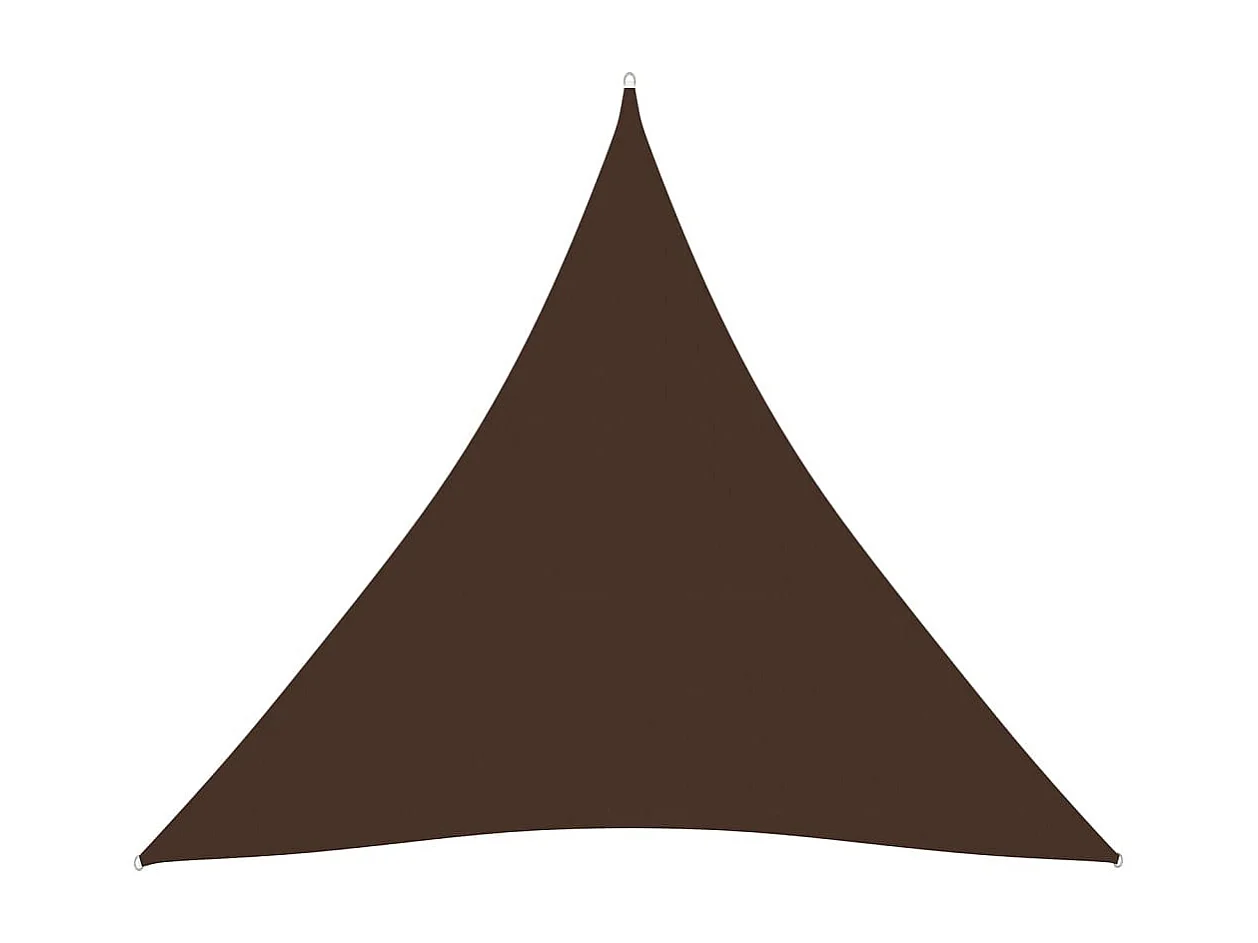Voile de parasol Tissu Oxford triangulaire 3x3x3 m Marron
