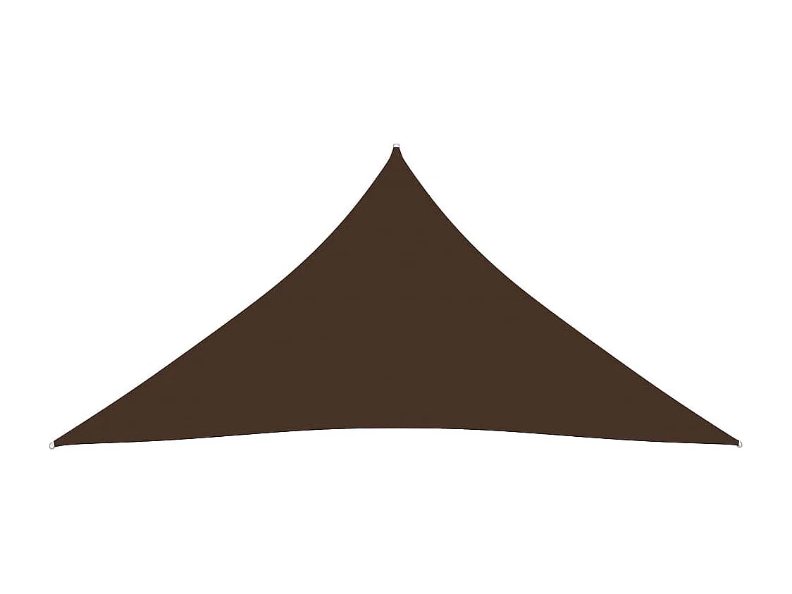 Voile de parasol Tissu Oxford triangulaire 3x3x3 m Marron