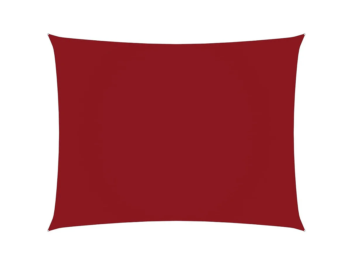 Voile de parasol Tissu Oxford rectangulaire 3x4 m Rouge