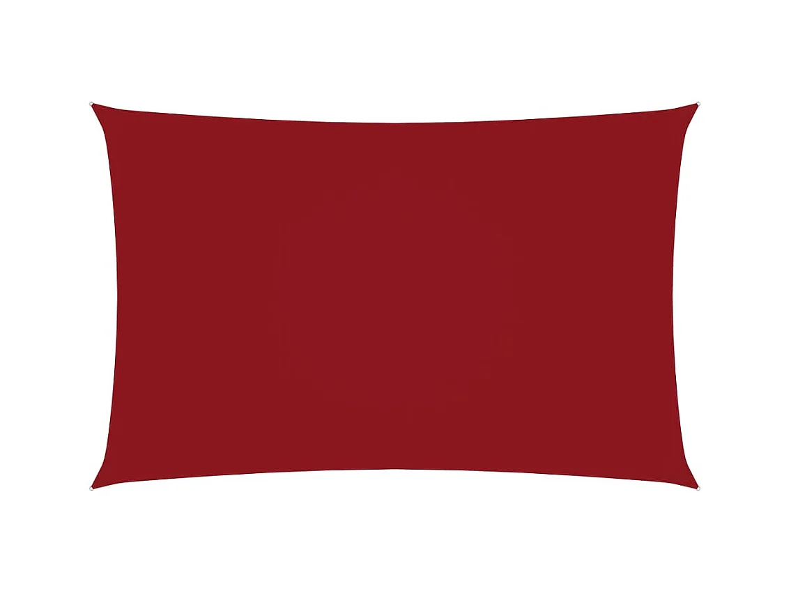 Voile de parasol Tissu Oxford rectangulaire 2x4,5 m Rouge