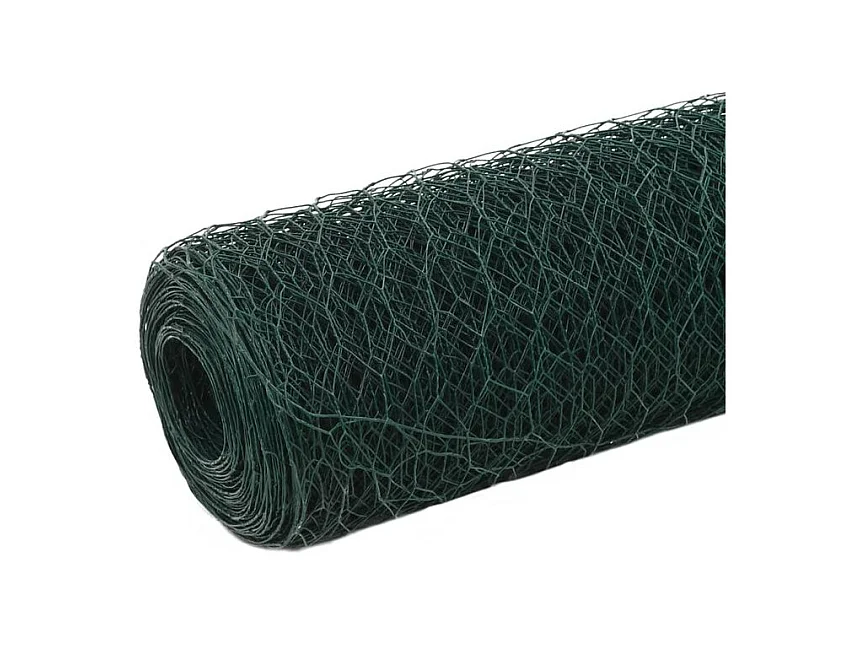 Grillage Acier avec revêtement en PVC 25x1,2 m Vert