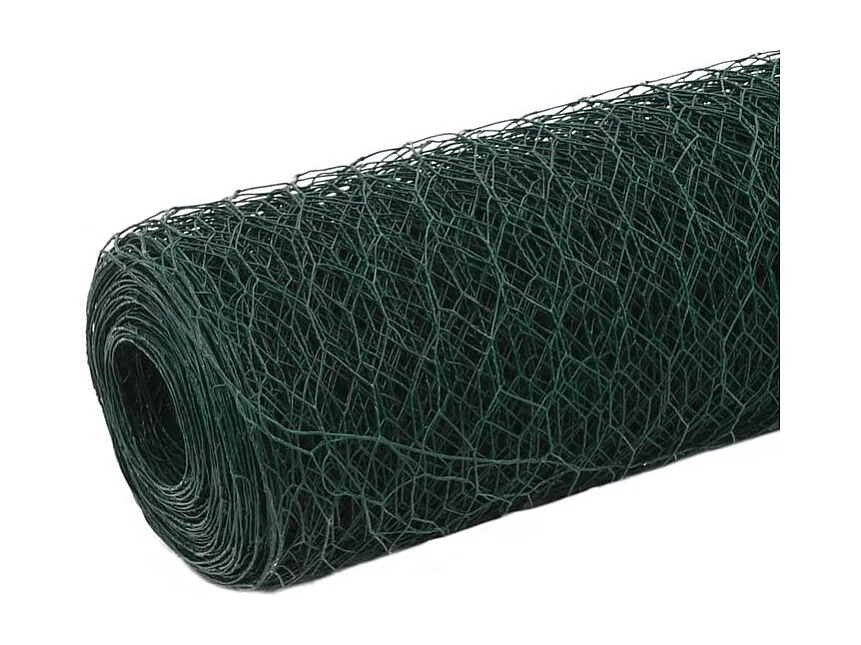 Grillage Acier avec revêtement en PVC 25x1,2 m Vert