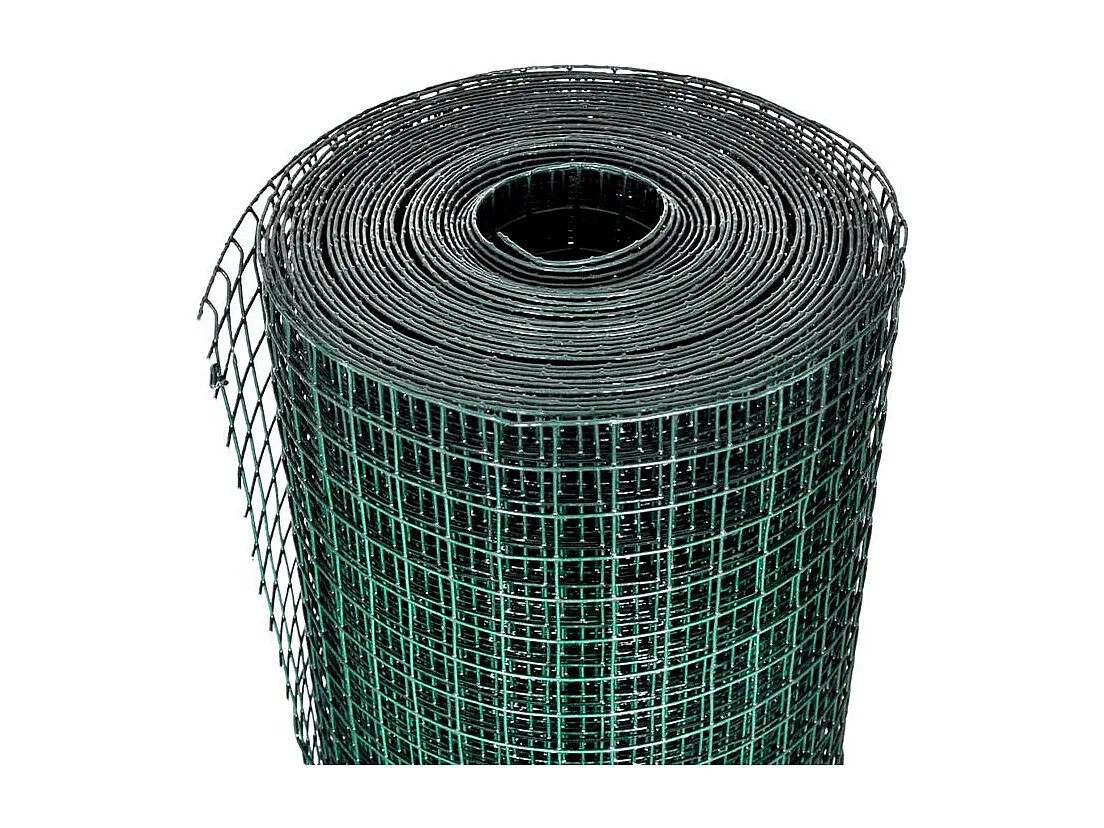 Grillage Acier galvanisé et revêtement en PVC 25 x 1 m Vert