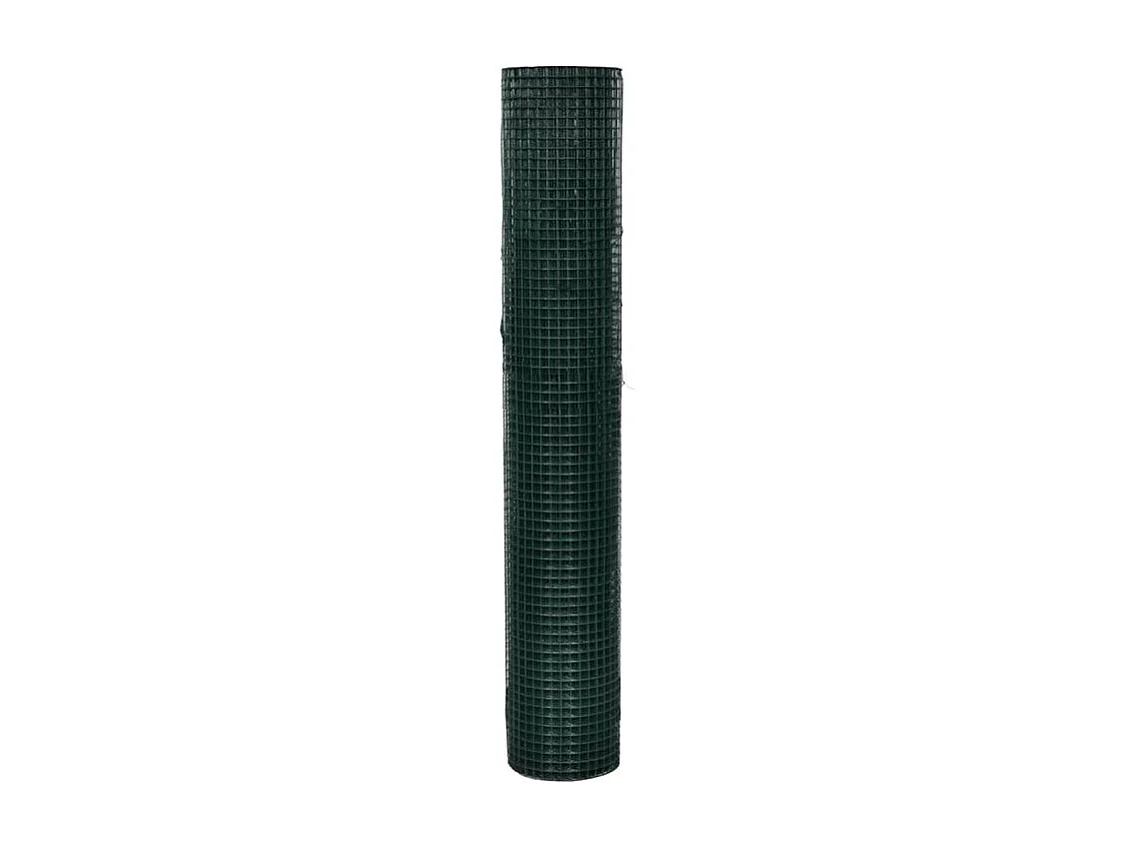Grillage Acier galvanisé et revêtement en PVC 25 x 1 m Vert