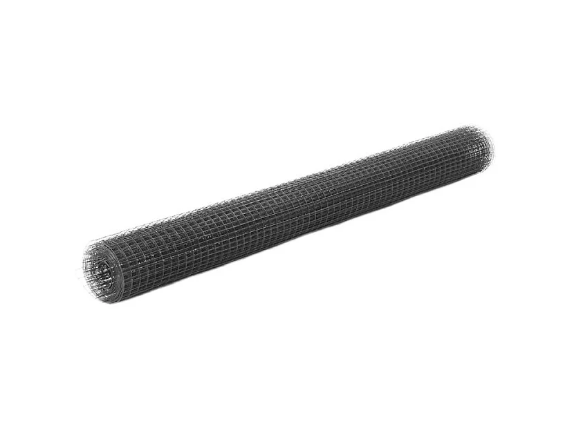 Grillage Acier avec revêtement en PVC 25x1,5 m Gris