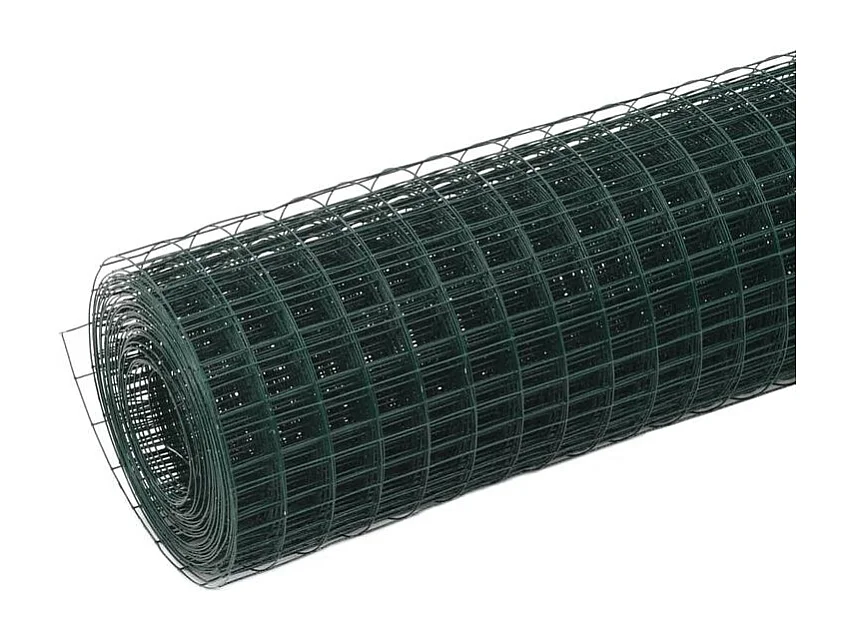 Grillage Acier avec revêtement en PVC 25x0,5 m Vert