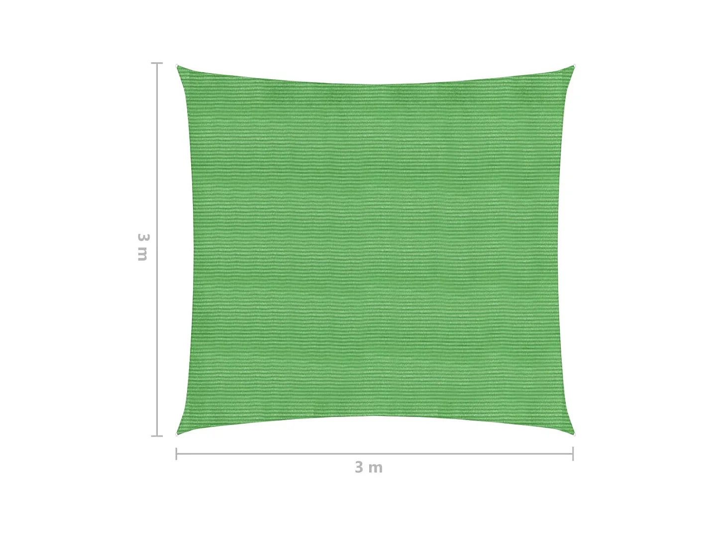 Voile d'ombrage 160 g-m² Vert clair 3x3 m PEHD