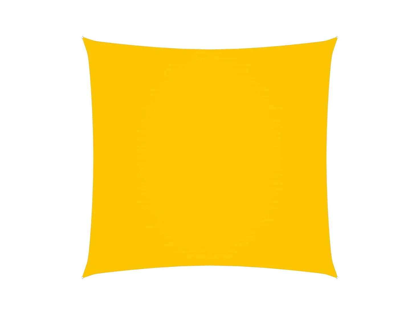 Voile de parasol Tissu Oxford carré 3x3 m Jaune